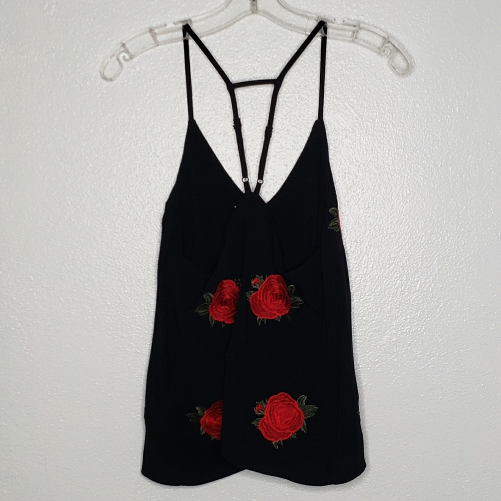 SEEK The Label Embroidered Roses Cami Tank Top - Picture 3 of 4